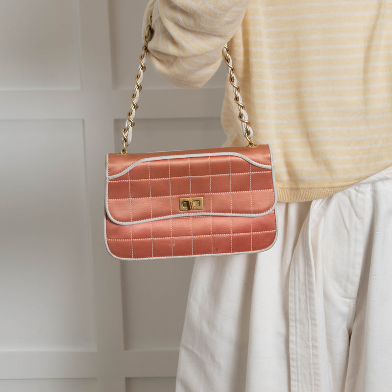 Chanel Pink Satin Reissue Shoulder Bag