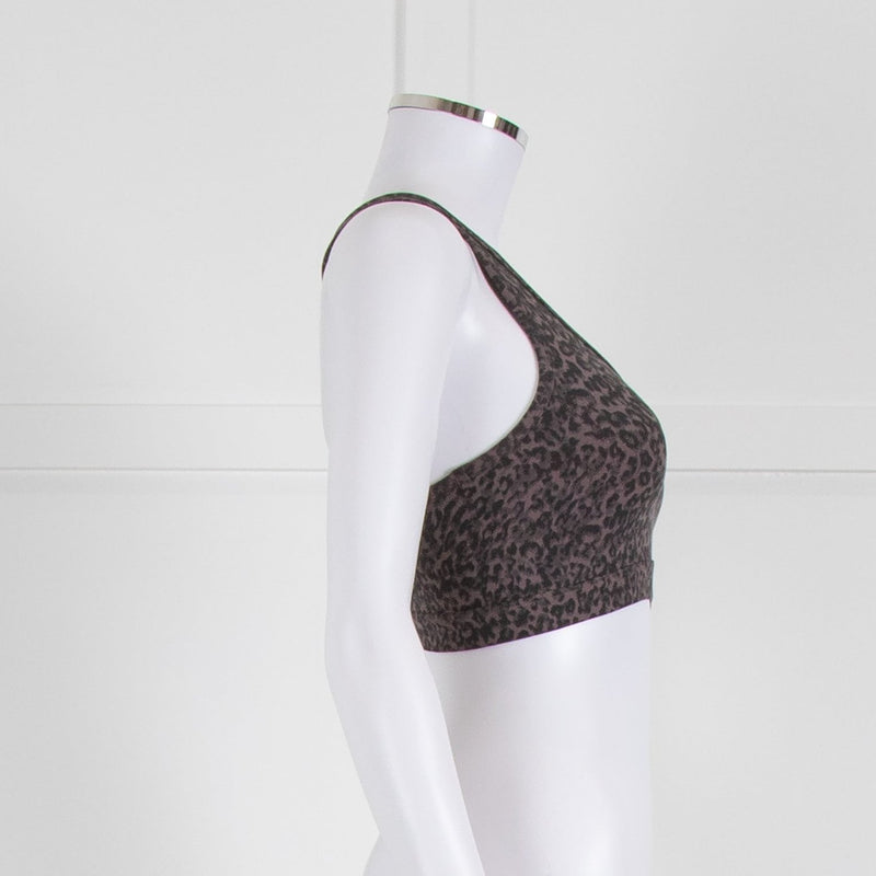 Varley Lets Move Park Sports Bra in Brown Leopard