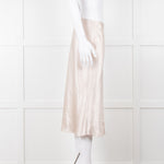 Vince Putty Coloured Satin Slip Skirt
