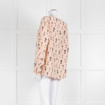 EQUIPMENT Nude Silk Blouse With Black Keys Pattern