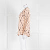 EQUIPMENT Nude Silk Blouse With Black Keys Pattern