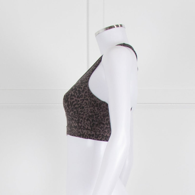 Varley Lets Move Park Sports Bra in Brown Leopard