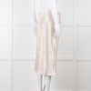 Vince Putty Coloured Satin Slip Skirt