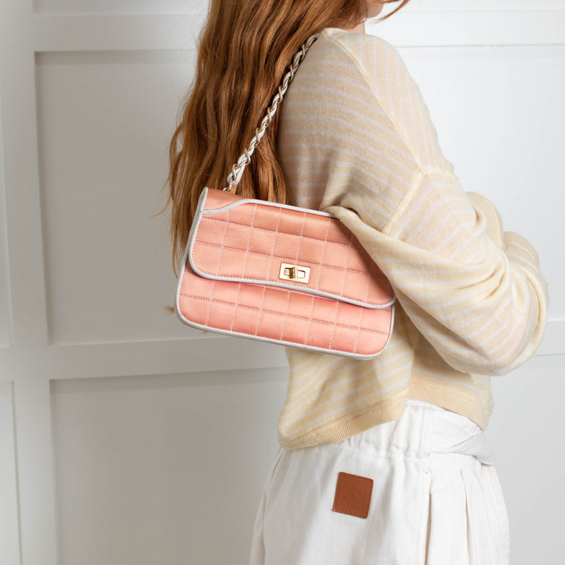 Chanel Pink Satin Reissue Shoulder Bag