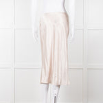 Vince Putty Coloured Satin Slip Skirt
