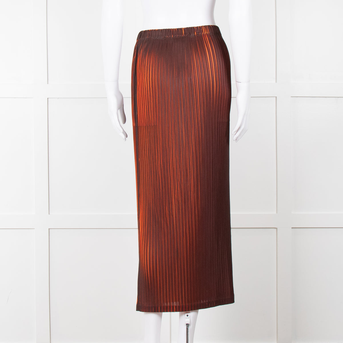 Issey Miyake pleats Please Orange Micro Pleat Skirt