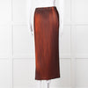 Issey Miyake pleats Please Orange Micro Pleat Skirt