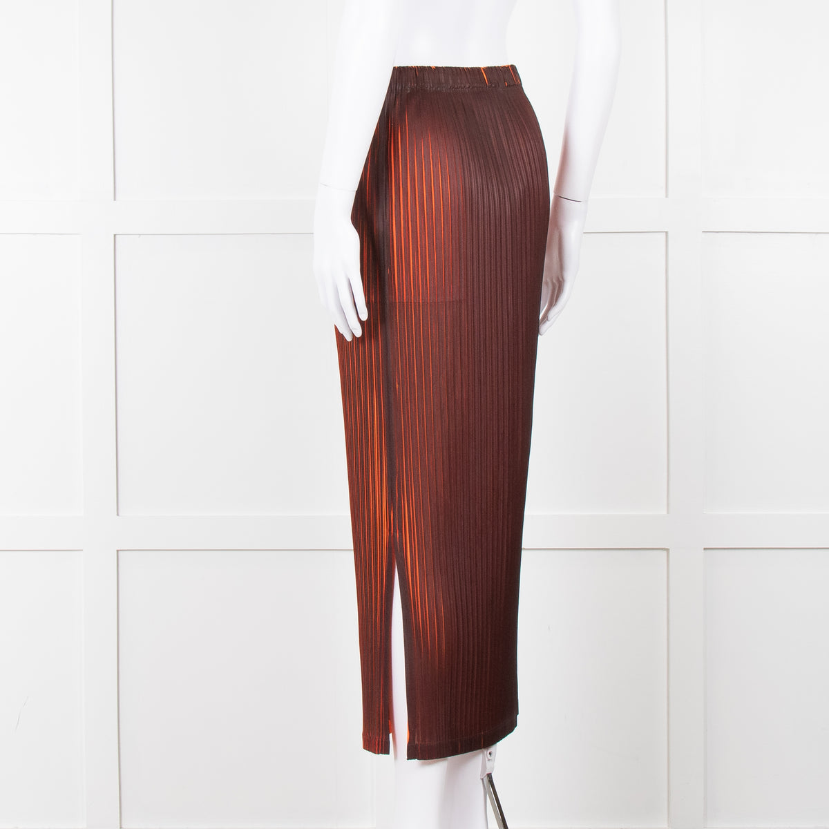 Issey Miyake pleats Please Orange Micro Pleat Skirt