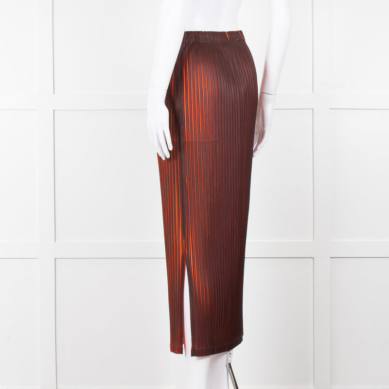 Issey Miyake pleats Please Orange Micro Pleat Skirt