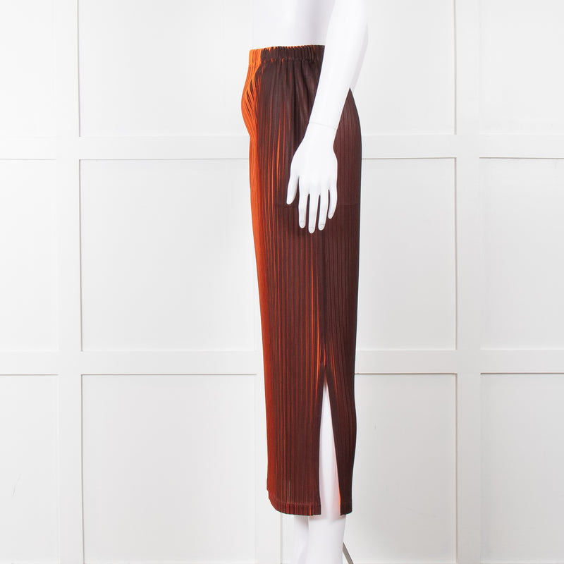 Issey Miyake pleats Please Orange Micro Pleat Skirt