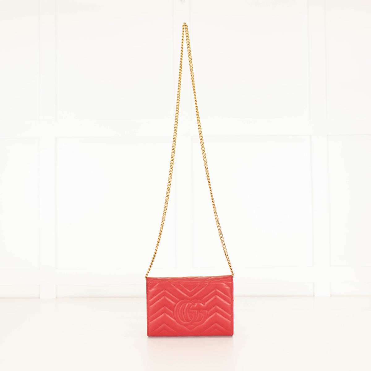 Gucci Red Matellase Leather Crossbody Bag