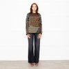 Marni Black Brown Pattern Long Sleeve Knitted Top