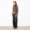 Marni Black Brown Pattern Long Sleeve Knitted Top
