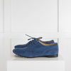Tods Blue Suede Lace Up Shoe