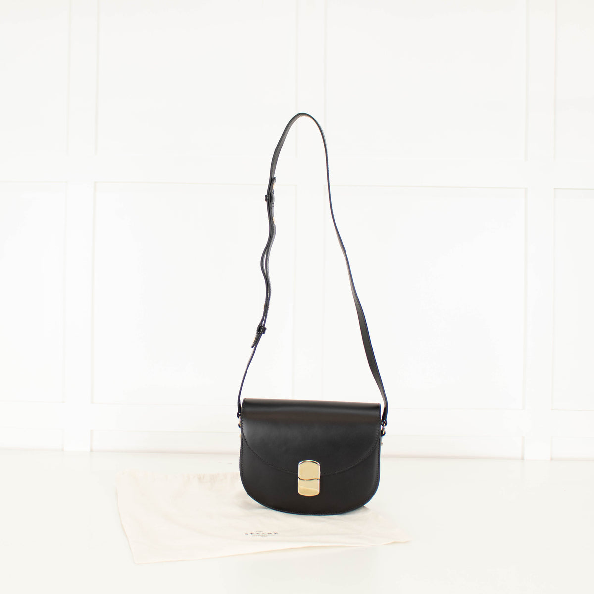 Sezane Claude Black Crossbody Handbag