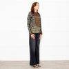 Marni Black Brown Pattern Long Sleeve Knitted Top