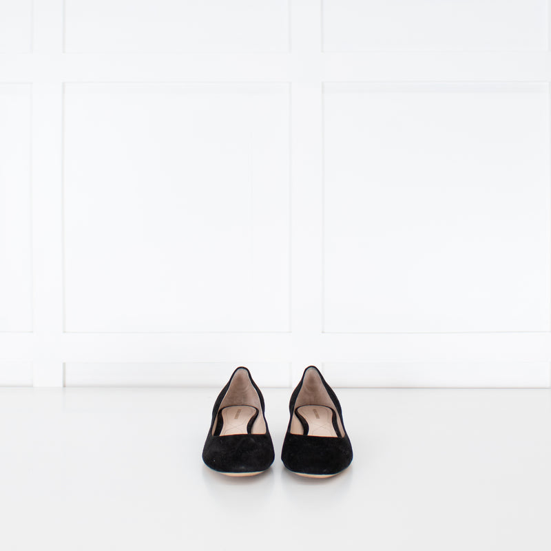 Nicholas Kirkwood Black Suede Faux Pearl Heeled Shoes