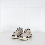 Balenciaga Beige Black Triple S Trainers