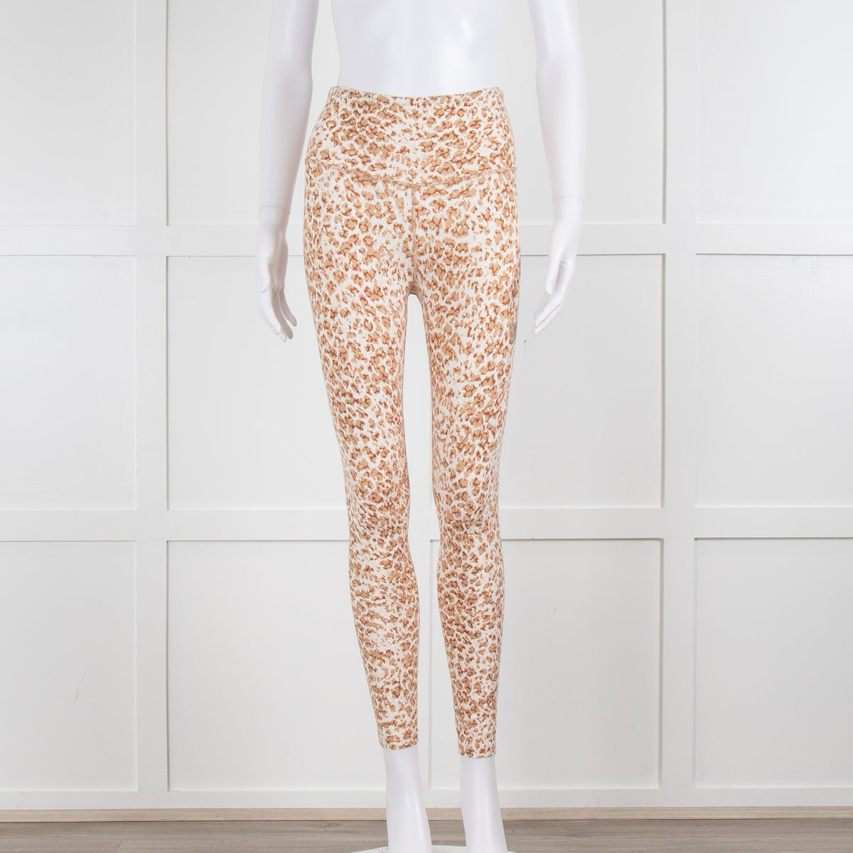 Varley Lets Go Sports Leggings in Tan Animal Print