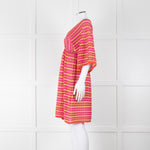 Missoni Pink, Orange, Yellow & Gold Thread V Neck Dress