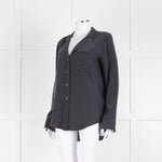 EQUIPMENT Black And White Spotted Silk L/S Blouse