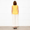 Dolce & Gabbana Yellow Cream Black Polka Dot Rose Print Top