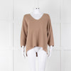Henry Christ Brown Oversized Cotton Jumper With Gold Thread