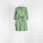 Twinset Sage Green Linen Utility Dress
