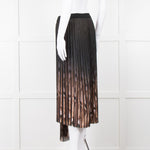By Malene Birger Brown Pattern Micro Pleat Elasti Waist Skirt