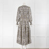 Me & Em Black Camomile Print Multi Tiered Belted Maxi Dress