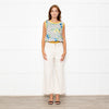 Dolce & Gabbana Yellow Cream Black Polka Dot Rose Print Top