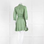 Twinset Sage Green Linen Utility Dress
