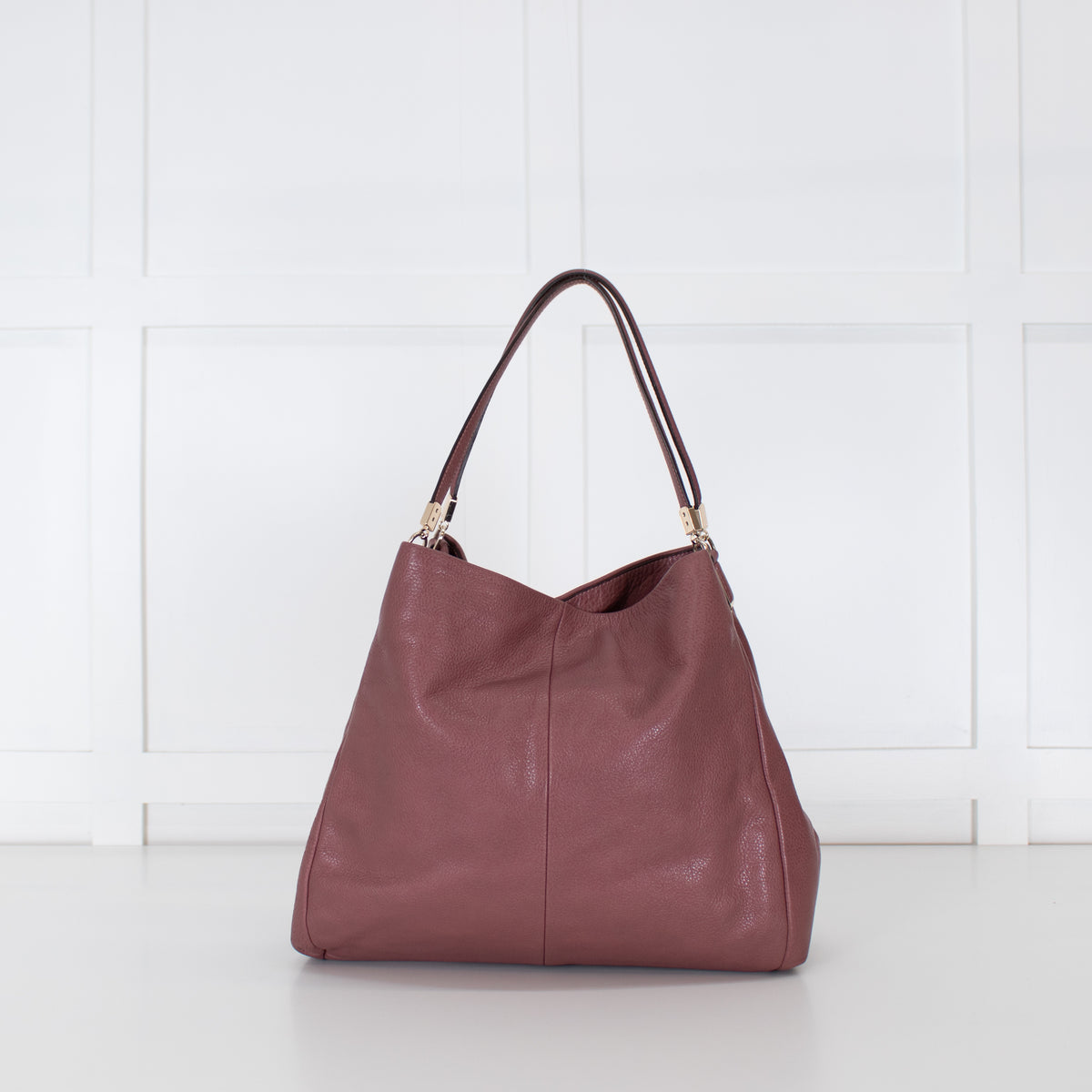 Coach Blush Pink Grained Leather Maggie Handbag