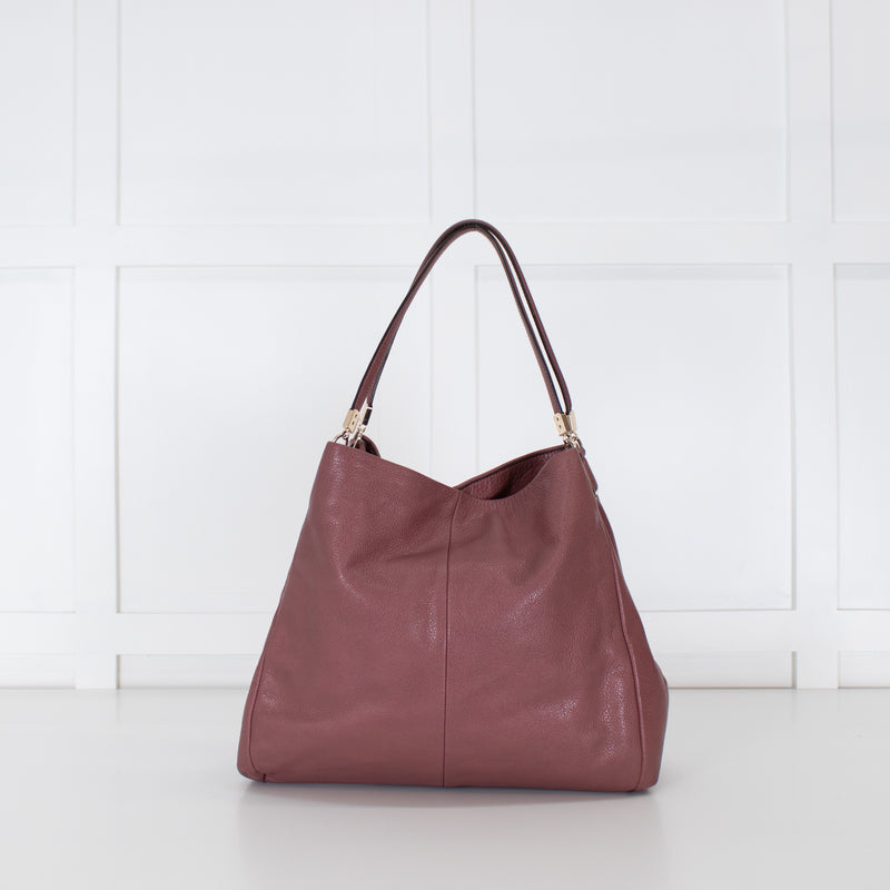Coach Blush Pink Grained Leather Maggie Handbag