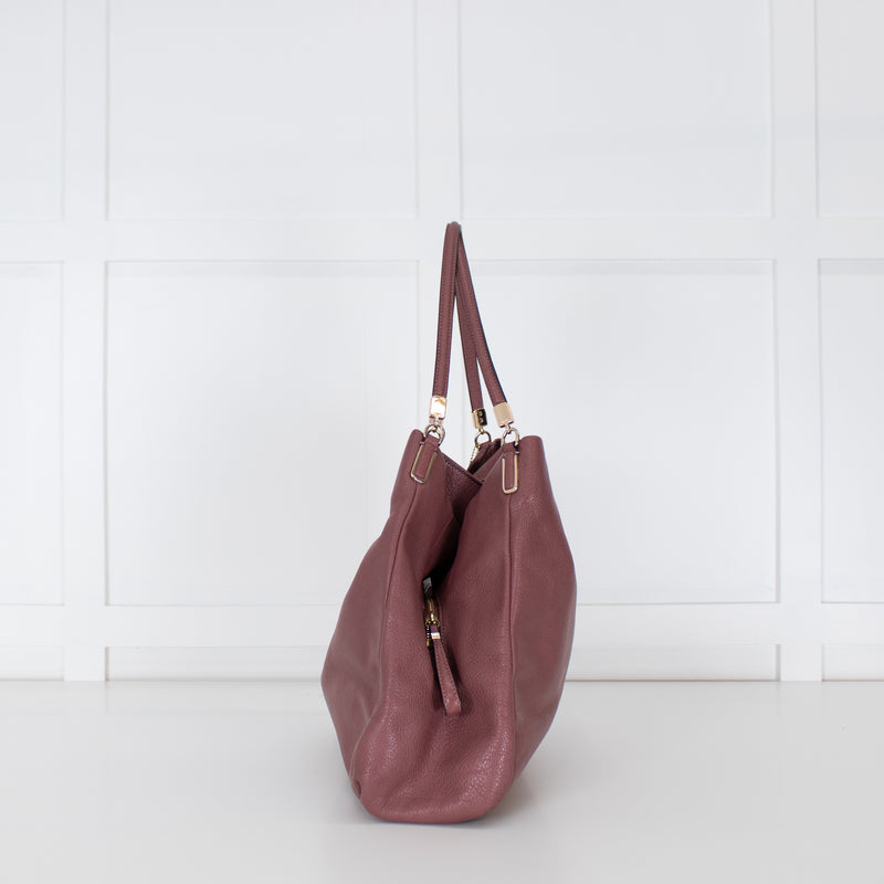 Coach Blush Pink Grained Leather Maggie Handbag