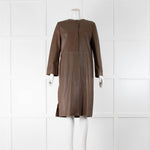 Weekend Max Mara Brown Gioire Leather Coat