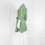 Twinset Sage Green Linen Utility Dress