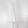 Merlette White Cotton Tiered Short Sleeve Dress