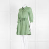 Twinset Sage Green Linen Utility Dress