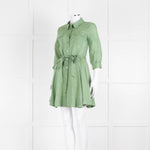 Twinset Sage Green Linen Utility Dress