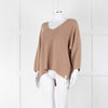 Henry Christ Brown Oversized Cotton Jumper With Gold Thread