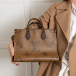 Louis Vuitton Brown Monogram OnTheGo MM Bag With Bag Charm