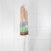 Matthew Williamson Pink Beige Green Silk Forest Print  Dress