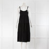 Max Mara Beachwear Black Tiered Sleeveless Dress