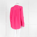 EQUIPMENT Pink L/S  Silk Top With Buttons