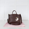 Cocinelle Brown Grained Leather Concrete Shoulder Bag