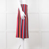 Tory Burch Multi Stripe Knit Pleat Elastic Waist Skirt