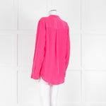 EQUIPMENT Pink L/S  Silk Top With Buttons