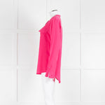 EQUIPMENT Pink L/S  Silk Top With Buttons