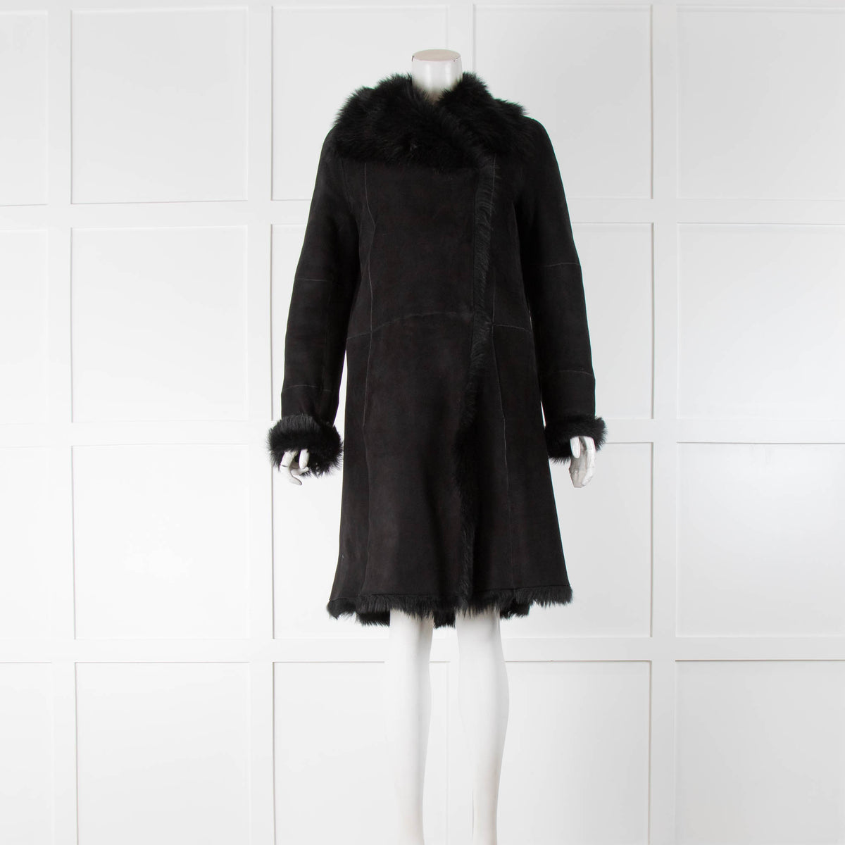 Joseph Anais Toscanna Black Shearling Coat